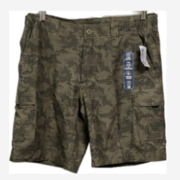Swim Shorts Men's Size 34 - Medium Camouflage Zip Up Elastic Waist 5 Pockets - Picture 3 of 4
